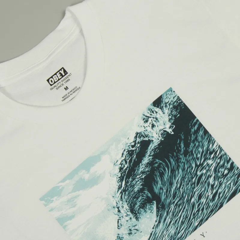 OBEY Wave of Distress T-Shirt - White-1